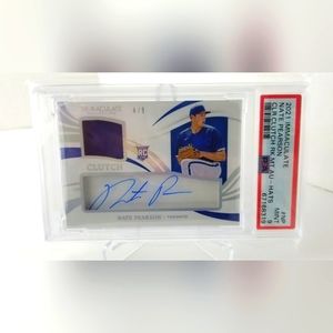 2021 Immaculate Nate Pearson RC Auto CLR CLUTCH RK MT AU-HATS #NP 4/5- PSA 9